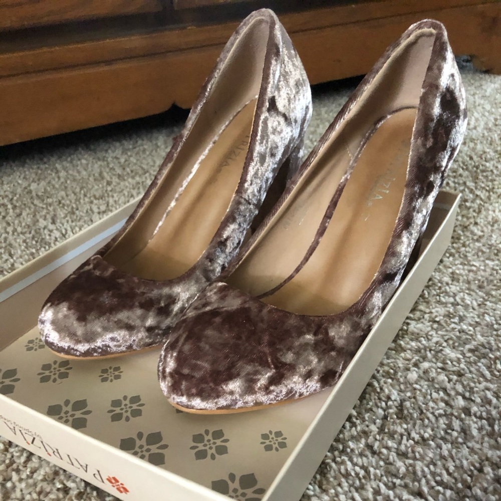 Velvet heels